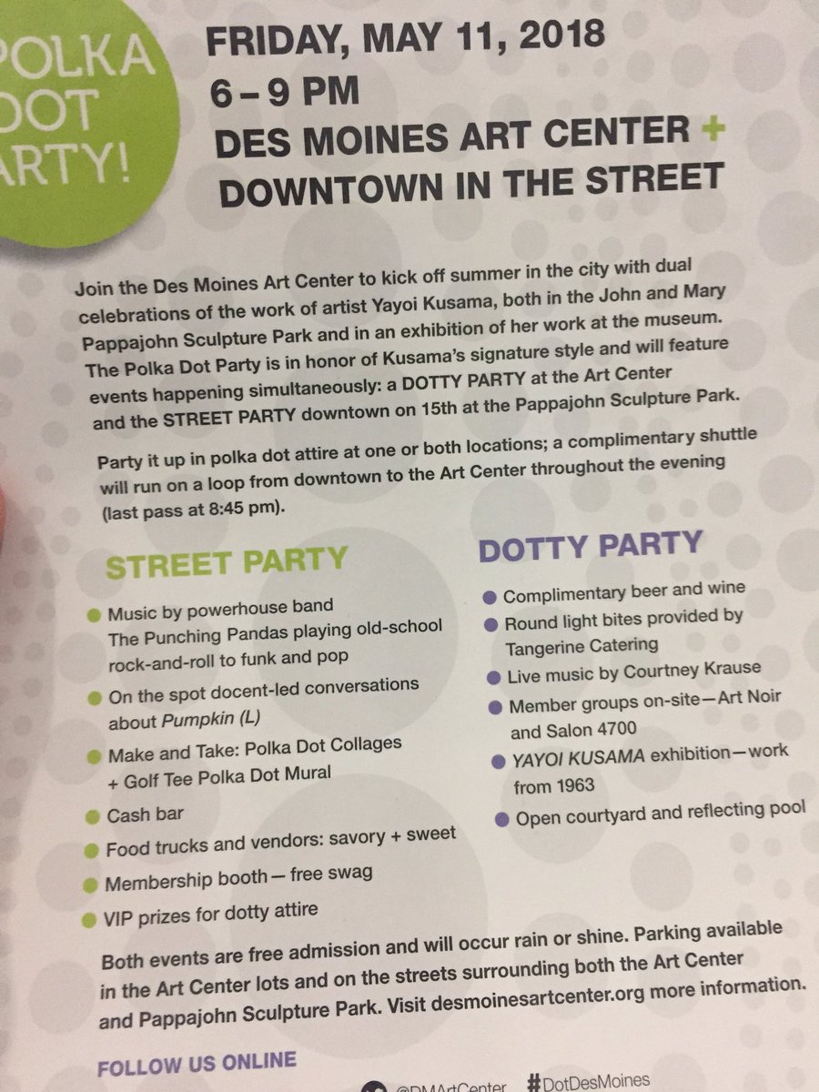 Downtown Des Moines 6-9: live music, street art, food trucks. #dotdesmoines <a href="/dmartcenter/">DM Art Center</a>