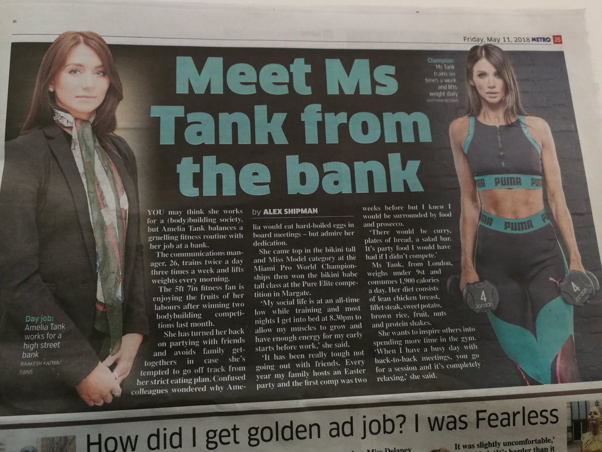 So this morning on the way to work i read this article about @ameliatank what an inspiration, she has inspired me to take my workouts to the next level. #Fitness #GymLife #Training #weights #Insperation #Inspired