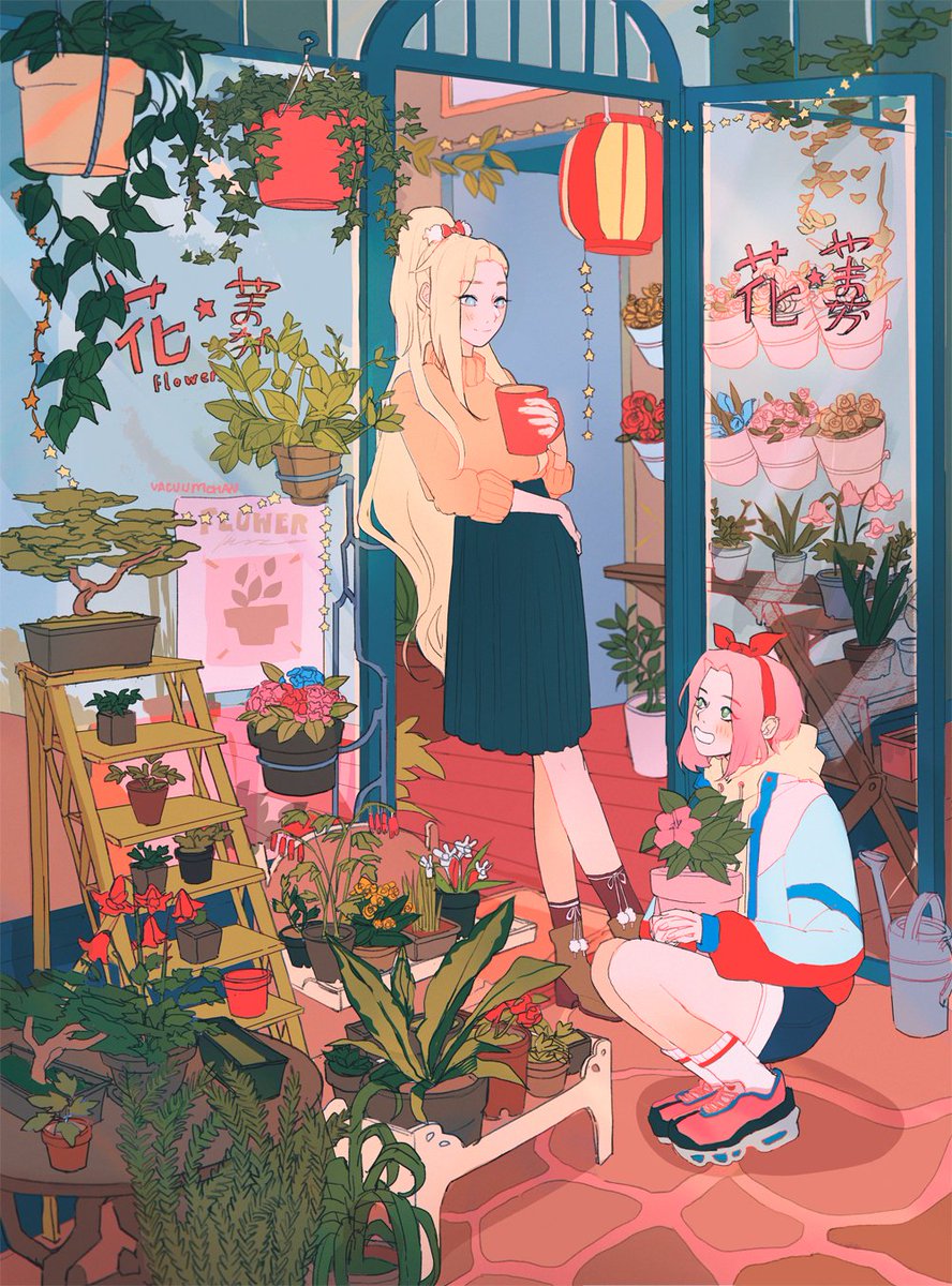 vacuum_chan's tweet photo. flower girlfriends 🌱 https://t.co/Ic4MHF03ws