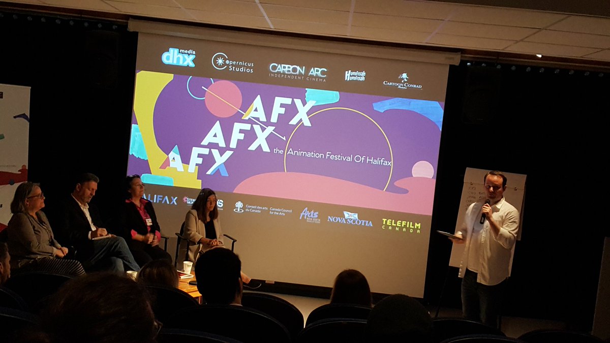 Telefilm_Canada's tweet photo. What a great opportunity for animators to pitch their latest projects in front of industry pros including @dhxstudios Phillip Stamp and Robin Johnston from  @bellmedia during #AFX! Check out upcoming screenings tonight &amp; tomorrow: https://t.co/pRc6JaWWJh https://t.co/7eynmdokNF