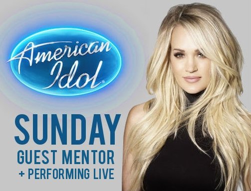 PACRadioShow's tweet photo. TUNE IN ALERT: Sunday night is @CarrieUnderwood week on #AmericanIdol
.
@CadeFoehner - Undo It
@CalebLeeMusic - So Small
@GabbyBarrett_ - Last Name
@MaddiePoppe - I Told You So
@MichaelJWoodard - Flat On The Floor
. https://t.co/CXfjNbhMyu
