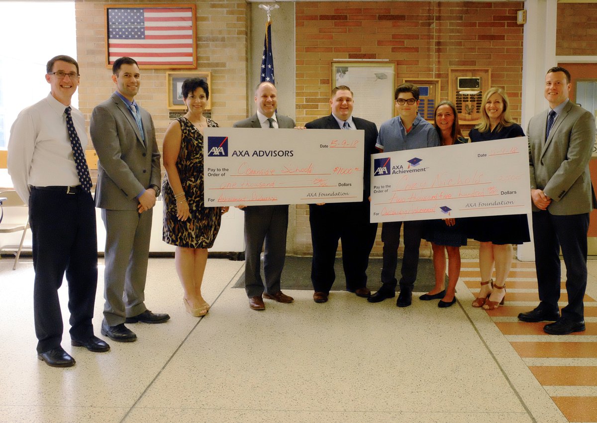 OSchoolsPR's tweet photo. Congratulations to @CoryCares for this scholarship from AXA which requires service, respect for self, family and community, ambition, drive and determination. Cory is Yale-bound this fall. @AXA_US https://t.co/pkMy9mkQlI