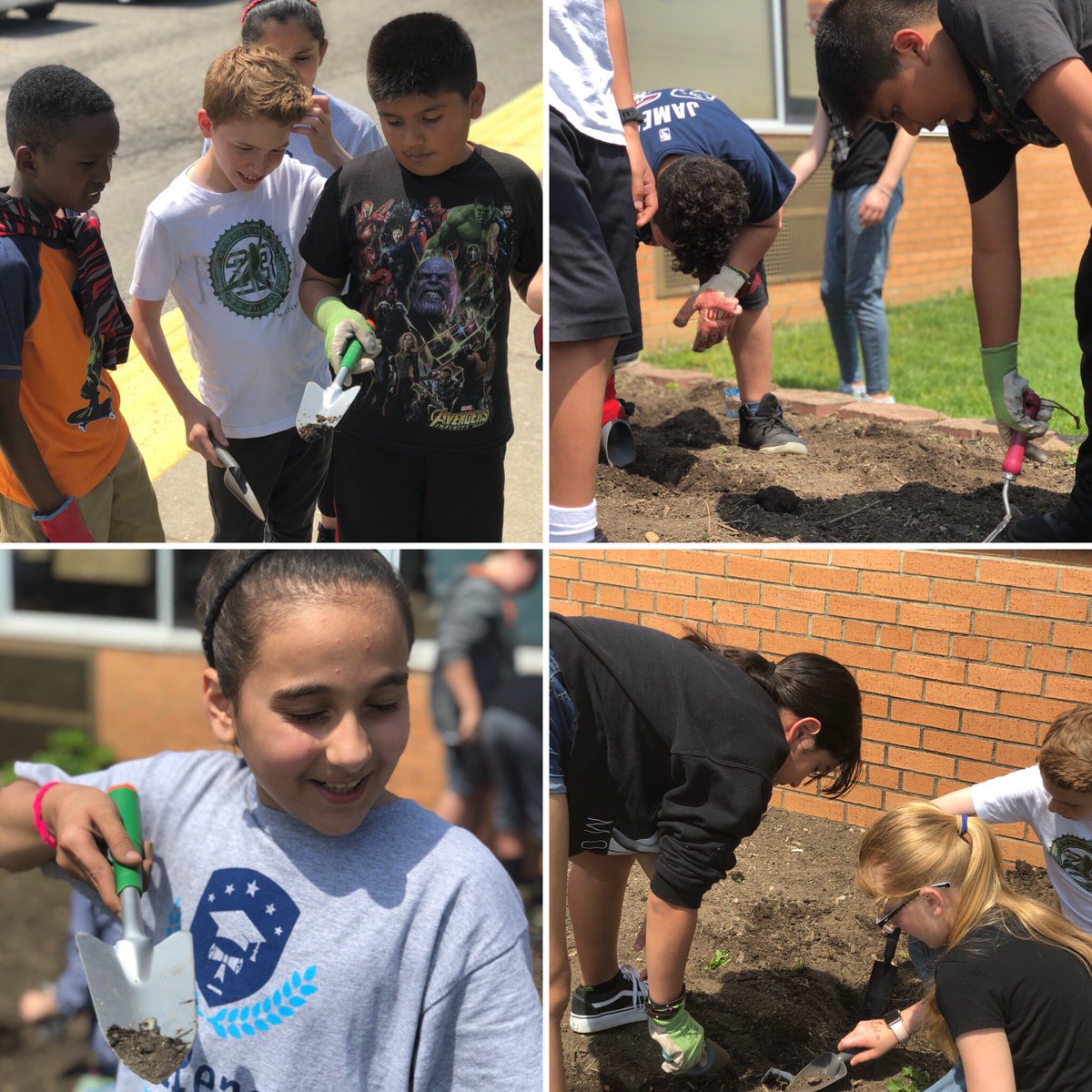 wmweadock's tweet photo. Nothing like a hot Friday and some hands on learning in our garden! I’m blessed to work with @Allen_5thgrade as we help our kiddos love the world around them! Grubs and all! @JWReasonElem https://t.co/xG33OuPsqx