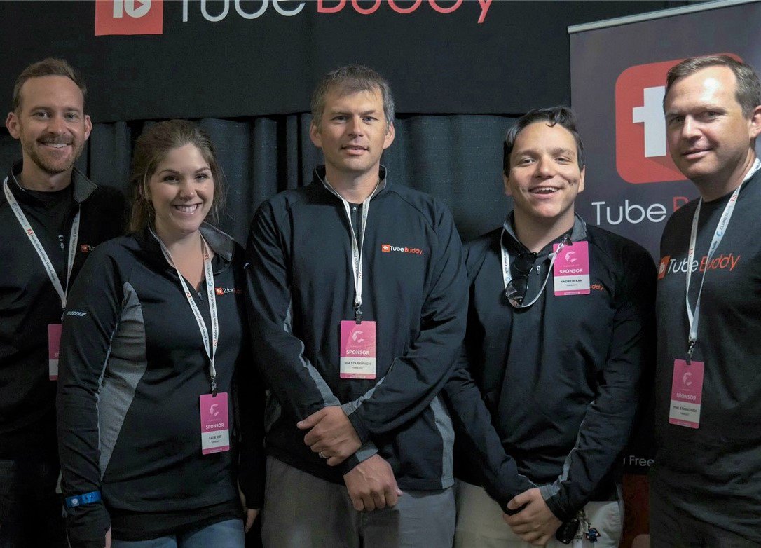 TubeBuddy's tweet photo. #clamour18 did not disappoint! We had such a great time catching up with old friends and making new ones. We're excited to get back to work and put everything we learned into action! Check out our IG page for some more of the fun 😆 https://t.co/I5IJwvCEAb https://t.co/rG9FxdEG5w