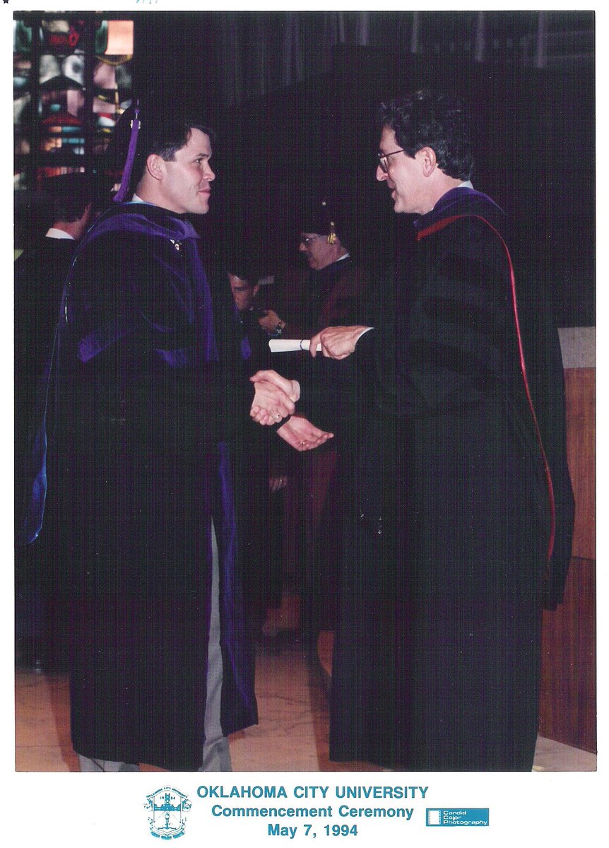 24 years ago this month, I was dean of <a href="/OCULAW/">OCU School of Law</a> and I handed Jim Roth his law degree. Today, as president, I was pleased to announce Jim's appointment as our next law dean. His selection is a testament to his strong leadership skills and his vision for OCULaw.