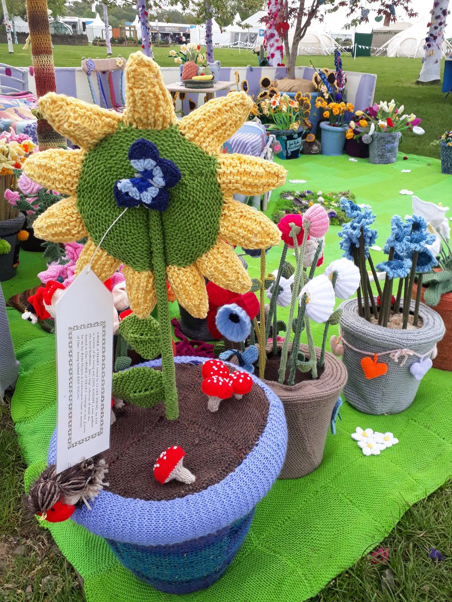 The knitted garden at #RHSMalvern #GardenersWorld #shoutyhalfhour