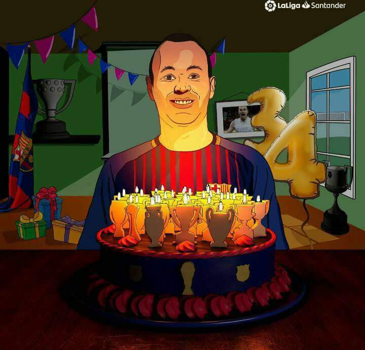 Happy Birthday Andres Iniesta   . A. Legend        