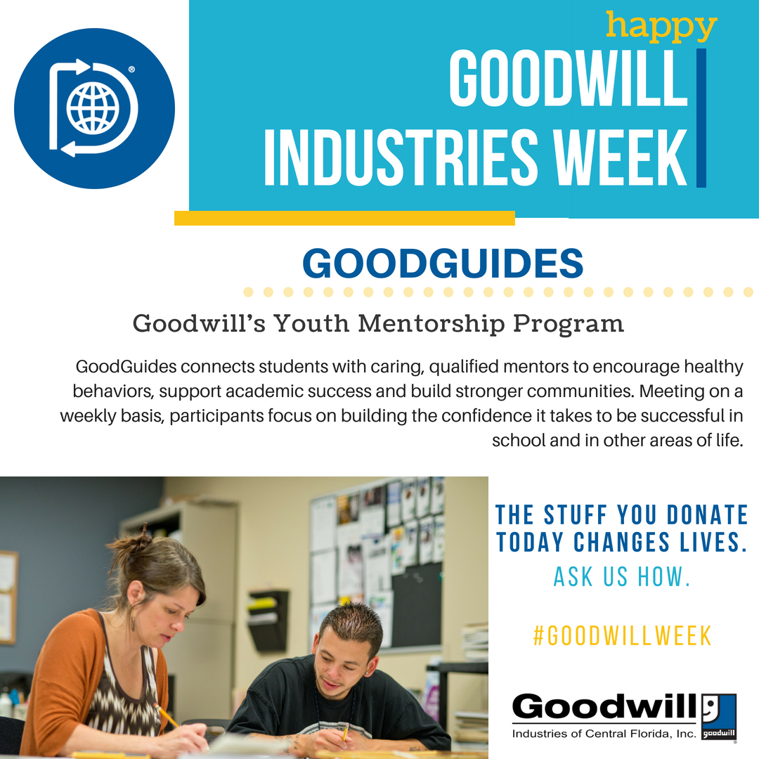 goodwillcfl's tweet photo. Our final stop during the #GoodwillIndustriesWeek tour is GoodGuides - our #youthmentorship program that pairs students with mentors to achieve academic and life success! #goodguides #mentoring #students #goodwillcfl #education #learning #centralflorida #orlando #youth #florida https://t.co/JQZl1OyTxm