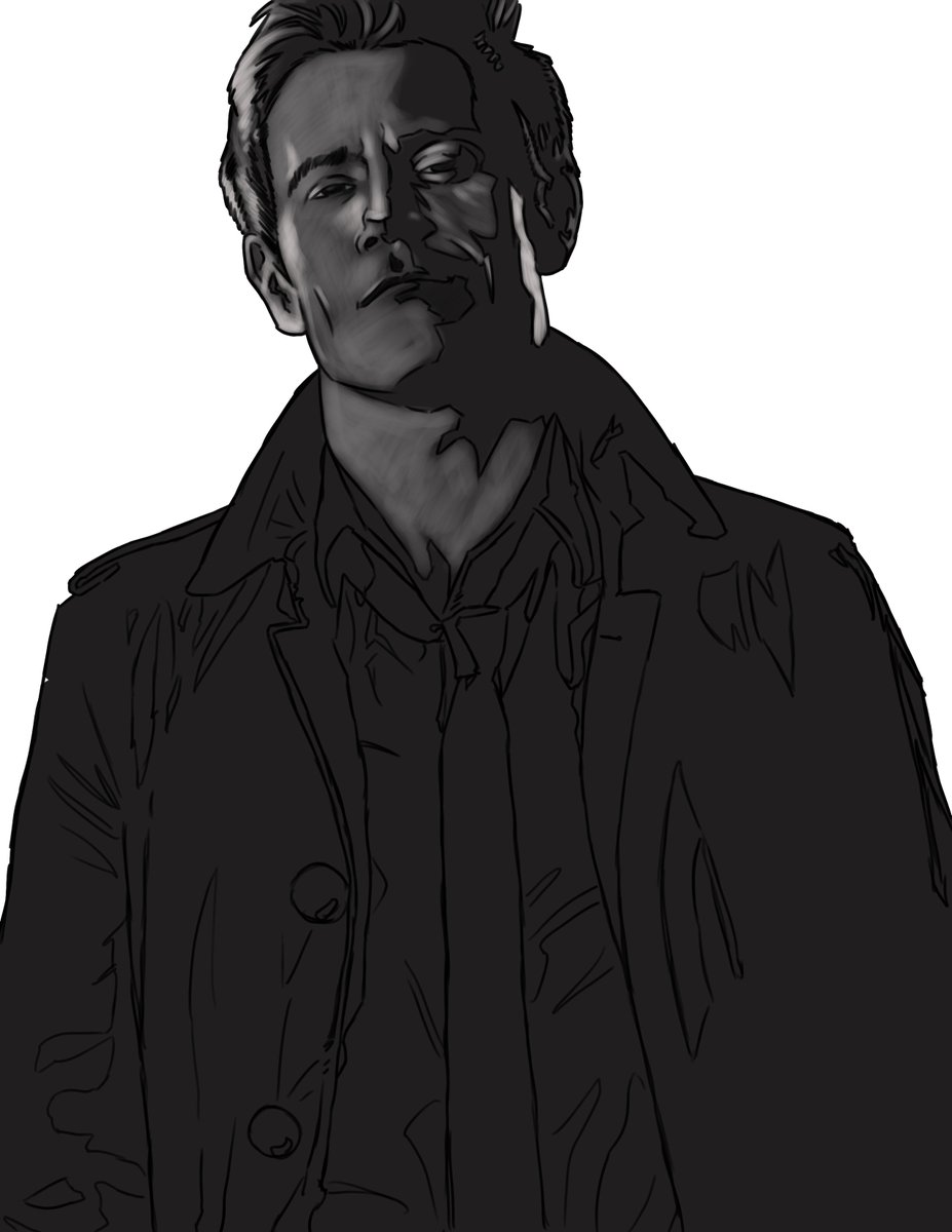 JdIllustrates's tweet photo. This one's for @ItsDaniCarr! Here's a little #wip of @mattryanreal as #conatantine :)
This one is going to be slow going but should be fun to do :) https://t.co/kyCtUfevLw