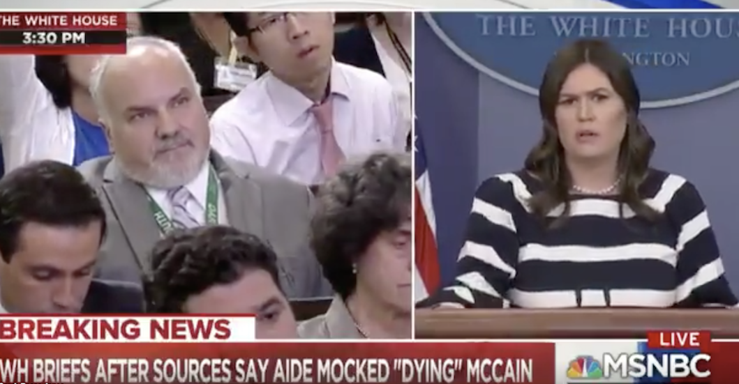 The Hill On Twitter Watch Sarah Sanders Dodges Reporters Questions On Trump Official Mocking Mccain S Health Https T Co Js9h8dbb5n