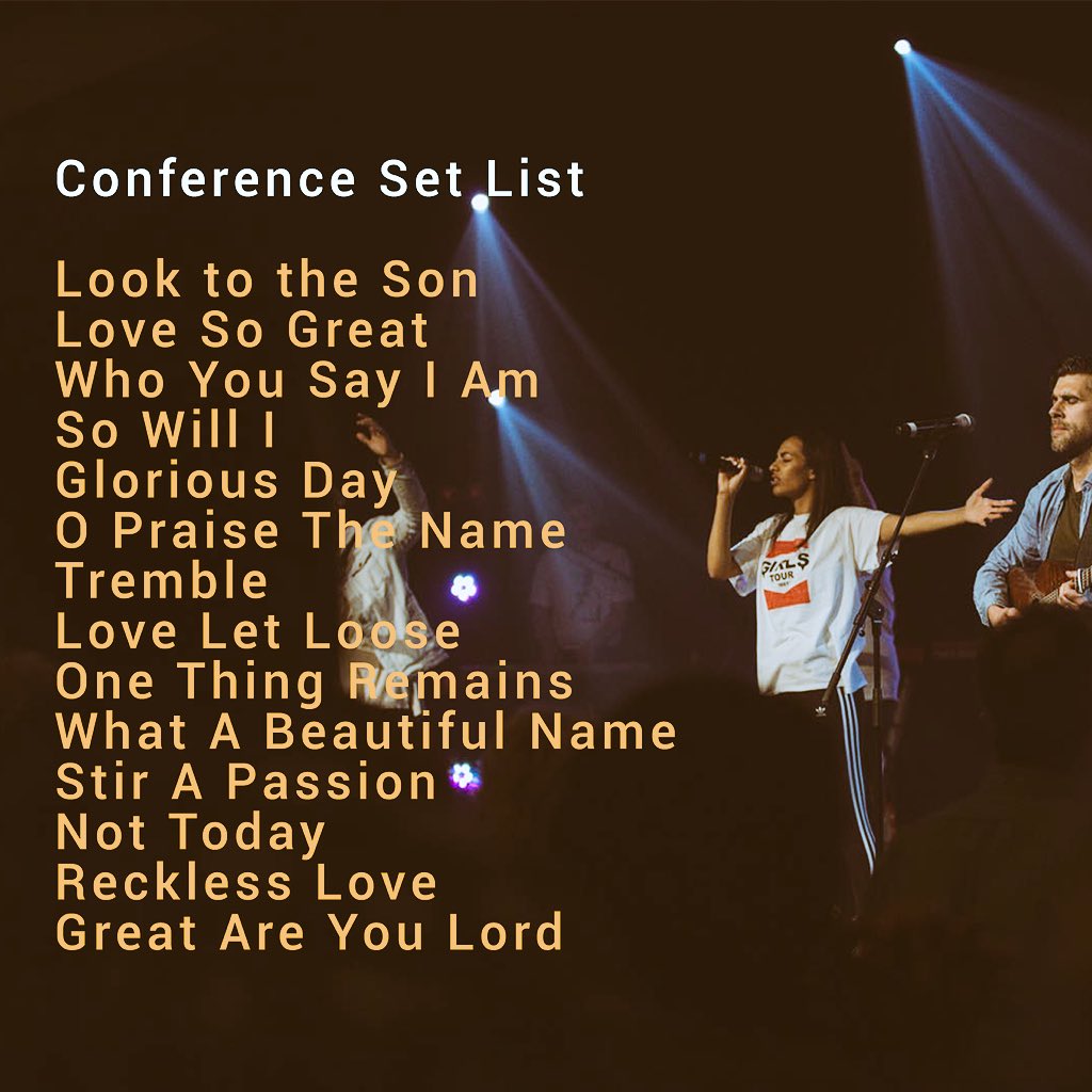 For those who’ve been asking...
Here’s our conference setlist