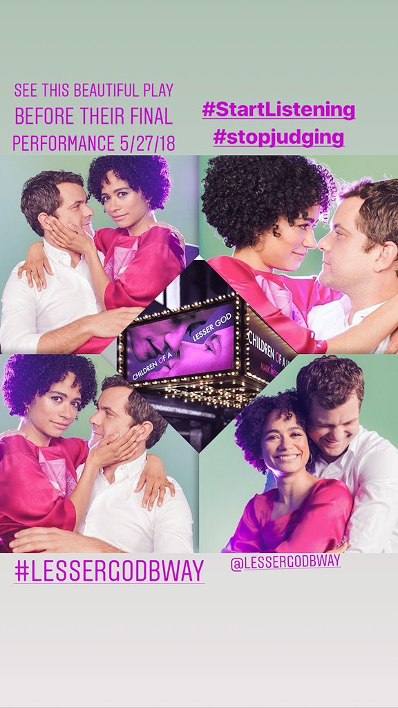 SuzyQfromJersey's tweet photo. 💜💜💜 #LesserGodBway #NewYorkCity #Broadway #NYC 😘😘 #LaurenRidloff #JoshuaJackson Go get your tickets Now! #HappyFriday #LoveIsInNeedofLoveToday #LoveAndLanguage https://t.co/hyP04Xak2W