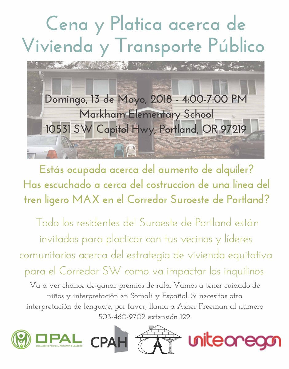 SWCorridor's tweet image. Domingo 4-7 p.m. Markham Elementary!