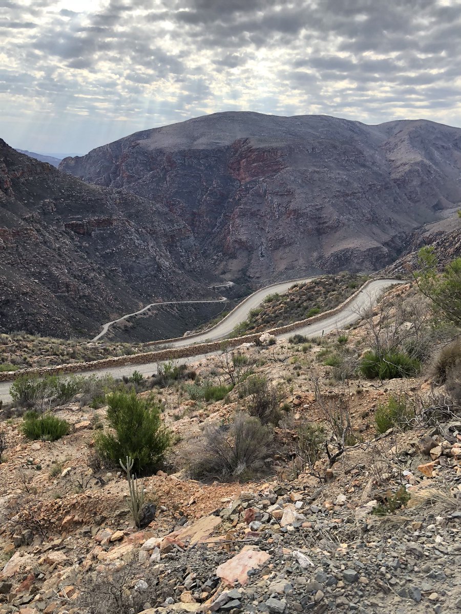 justbircher's tweet photo. What day today on @TransAfricaAdv climbing #swartbergpass and towards #diehel #switchbacks #vert #groad @bikehubber @InganeYami #rideforareason https://t.co/LaHOO904WZ
