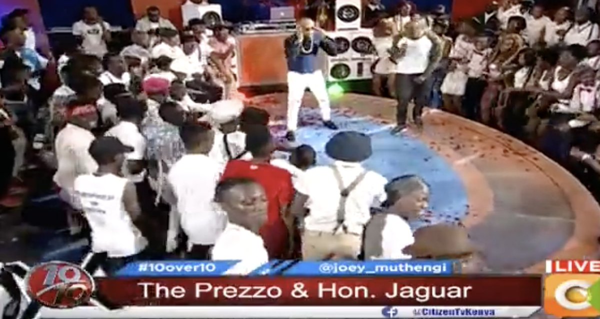 citizentvkenya's tweet photo. Bonge la collabo from the executives! Hon. Jaguar and 'el president' Prezzo https://t.co/GdCx6Hm8PC