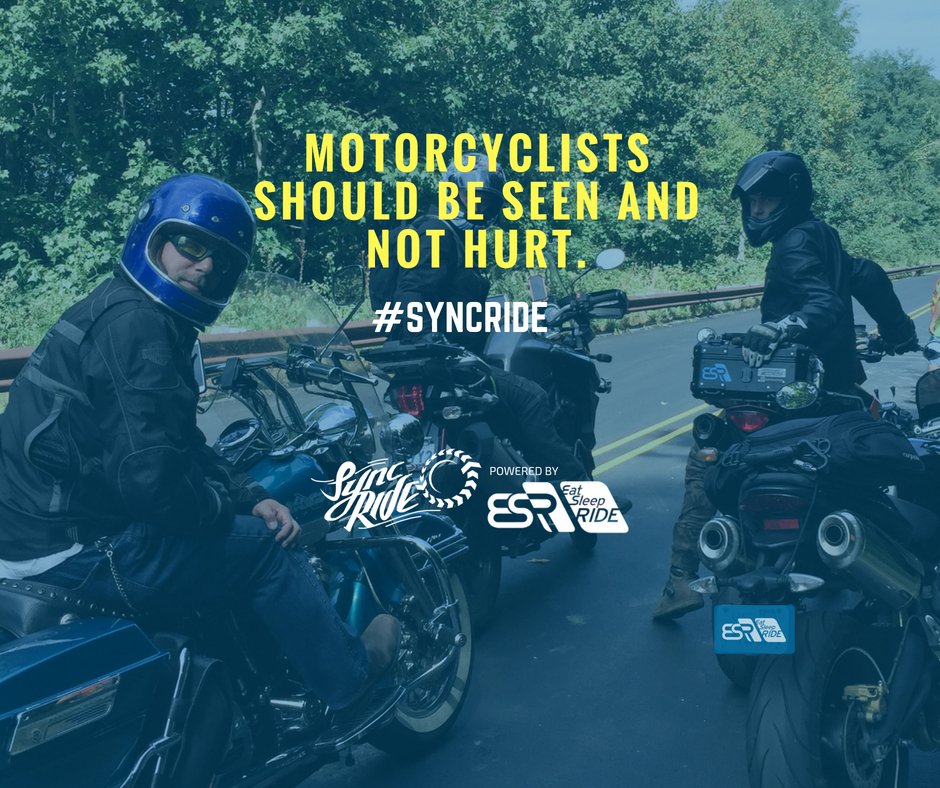EatSleepRIDE's tweet image. Tell somebody. Join the largest synchronized motorcycle ride in history. Together we ride to be seen. It's called #SyncRIDE SAT. MAY 26TH, 2018. 
esr.cc/2HuzfOK 
#watchformotorcycles #eatsleepride #ESRapp