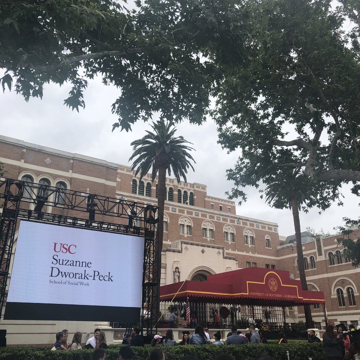 stephsajor's tweet photo. In about an hour, @EGana_JR will walk this stage! #uscgrad #uscmsw https://t.co/grZu8Q3GvG