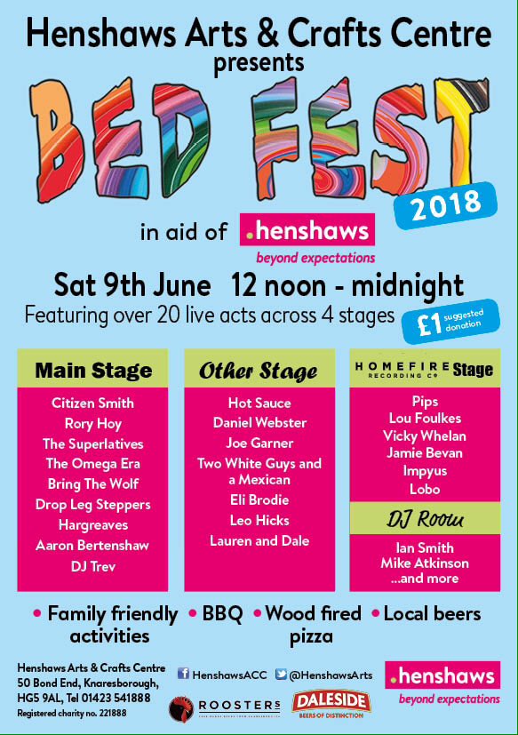 kborolivemusic's tweet photo. Please RT!  @HenshawsArts presents #bedfest in aid of @Henshaws https://t.co/4JmZnDYegx