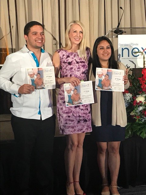ChildLifeMorgan's tweet photo. The 3 finalists @operationsmile #OSNEXTlevel #innovation #grant @OpSmileCAN honoured to be here! #ChildLife #virtualreality #preparation #surgery #OR https://t.co/5vHx4QE1oa