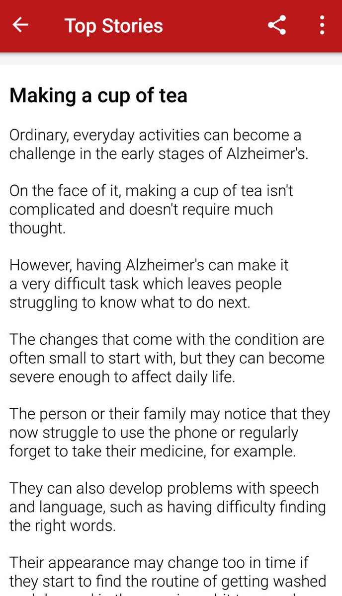 RCOTNIreland's tweet photo. Excellent @BBCNews @bbchealth Article Awareness Signs of Alzheimer’s
Occupational Therapists uniquely use Activities of Daily Living including kitchen tasks to assess cognition, particularly cognitive integration skills
@theRCOT @JuliaScottRCOT
@rcgp_ni @healthdpt @HSCBoard https://t.co/K1MMXIQW9P