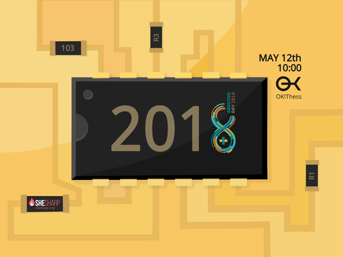SheSharpGr's tweet image. See you tomorrow for @arduino Day Thessaloniki 2018 at @okthess by @SheSharpGr! 
#ArduinoD18 #arduino #shesharpgr #EMWeek18 
facebook.com/events/1651883…