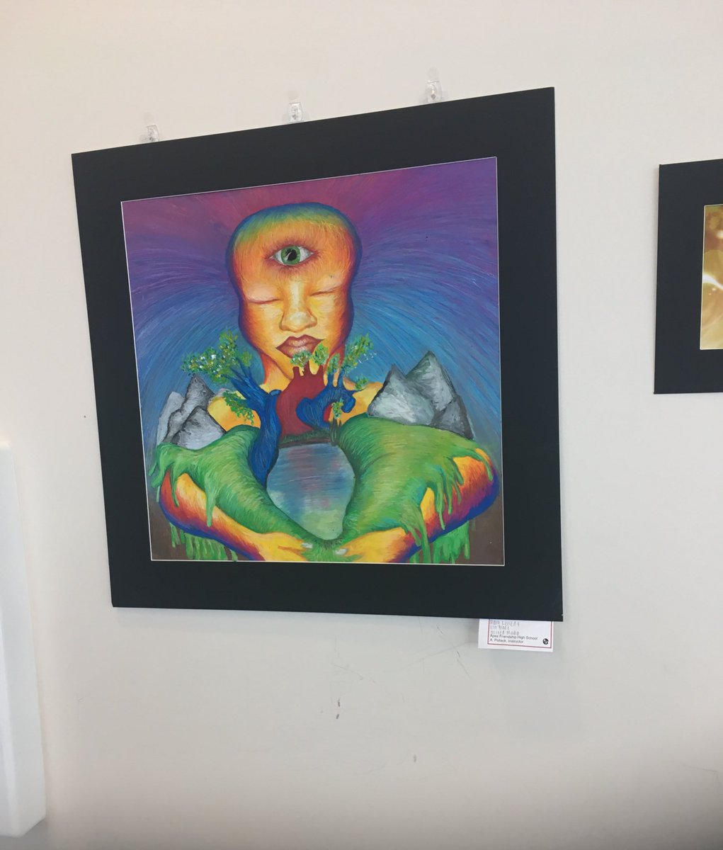 NAHS4AFHS's tweet photo. In case you missed the art show, work is still hanging up all around school! (Including in front of the auditorium!!) #patriART https://t.co/pcOHE1gV2H