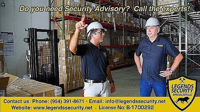 Contact us:
Email: info@legendssecurity.net
Phone: (954) 391-8671
Website: legendssecurity.net
License No: B-1700292
#legendssecurity