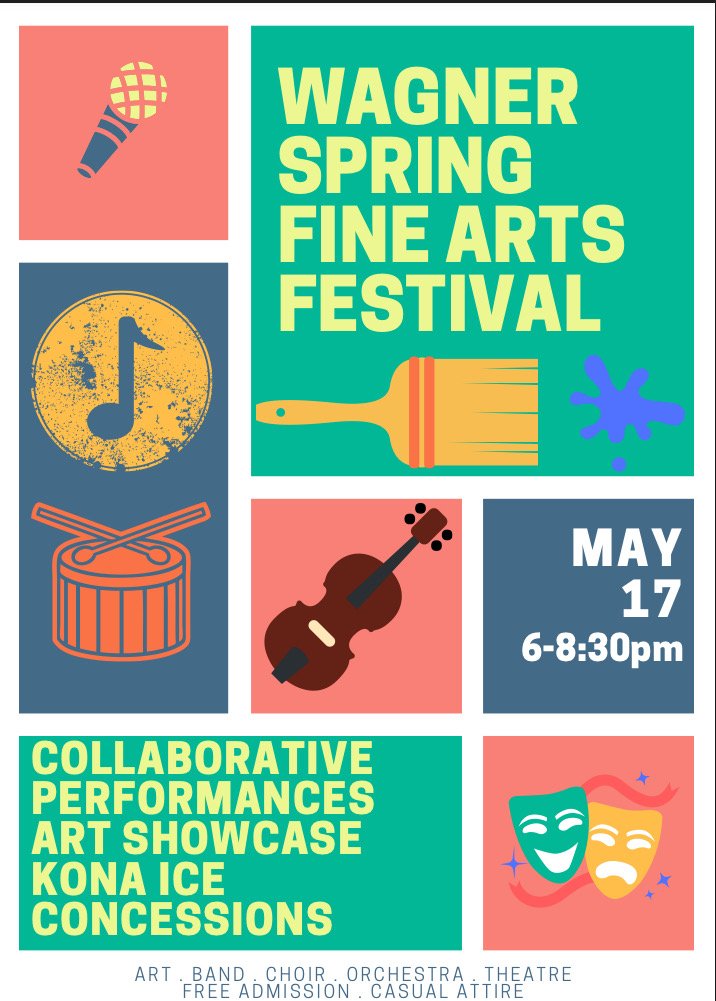 WagnerWolfChoir (@wagnerwolfchoir) on Twitter photo Come out and support Wagner Fine Arts students at the FREE Spring Wagner Fine Arts Festival! Collaborative performances, student artwork, and Kona Ice #nodownside #WagFAF2018 #ArtBandChoirOrchestraTheatre #wolfpack #GISDFineArts <a href="/WagnerMS_GISD/">George Wagner MS</a> Come out and support Wagner Fine Arts students at the FREE Spring Wagner Fine Arts Festival! Collaborative performances, student artwork, and Kona Ice #nodownside #WagFAF2018 #ArtBandChoirOrchestraTheatre #wolfpack #GISDFineArts <a href="/WagnerMS_GISD/">George Wagner MS</a>