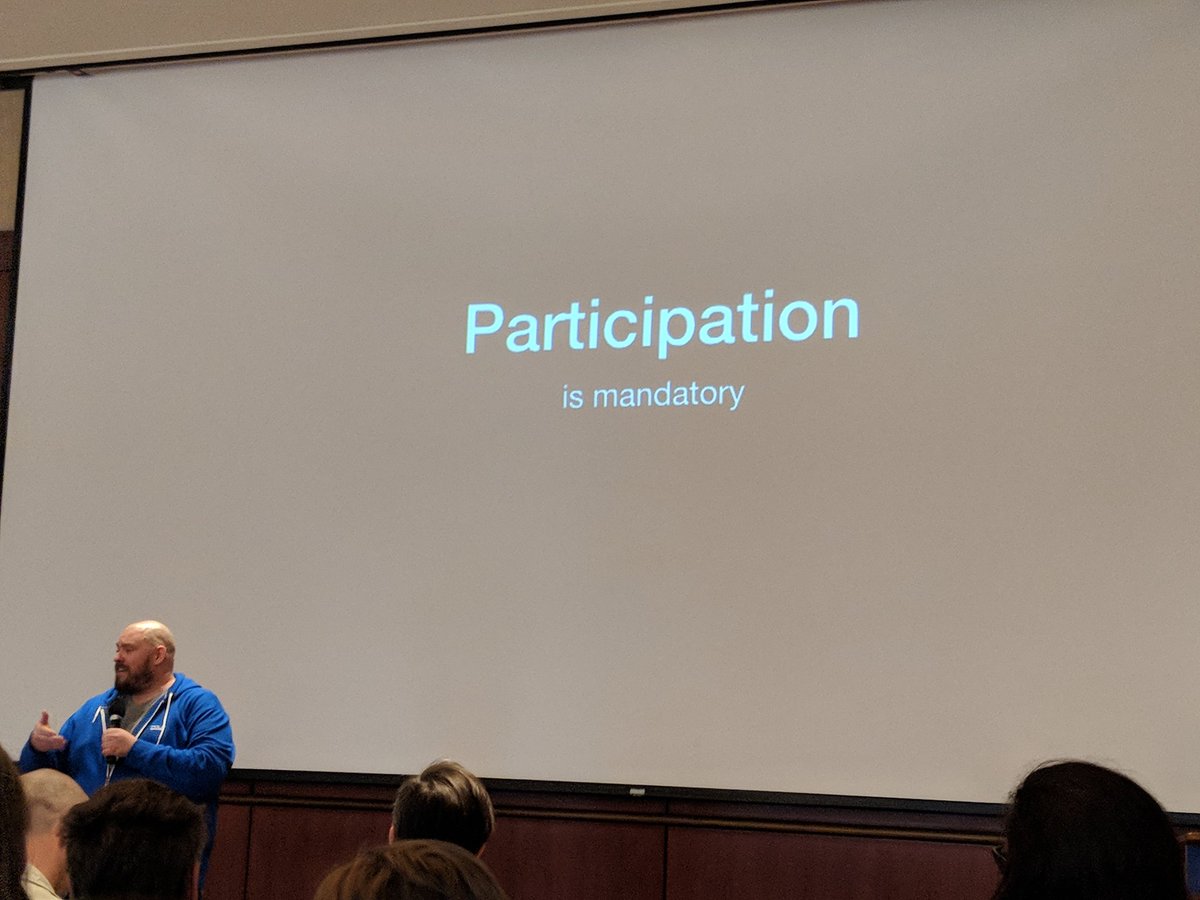 samsonasu's tweet photo. "You can't just wait for someone else to do the thing. You have to do the thing!" -@rubybuddha #madruby2018 https://t.co/NiDK4zeoGr