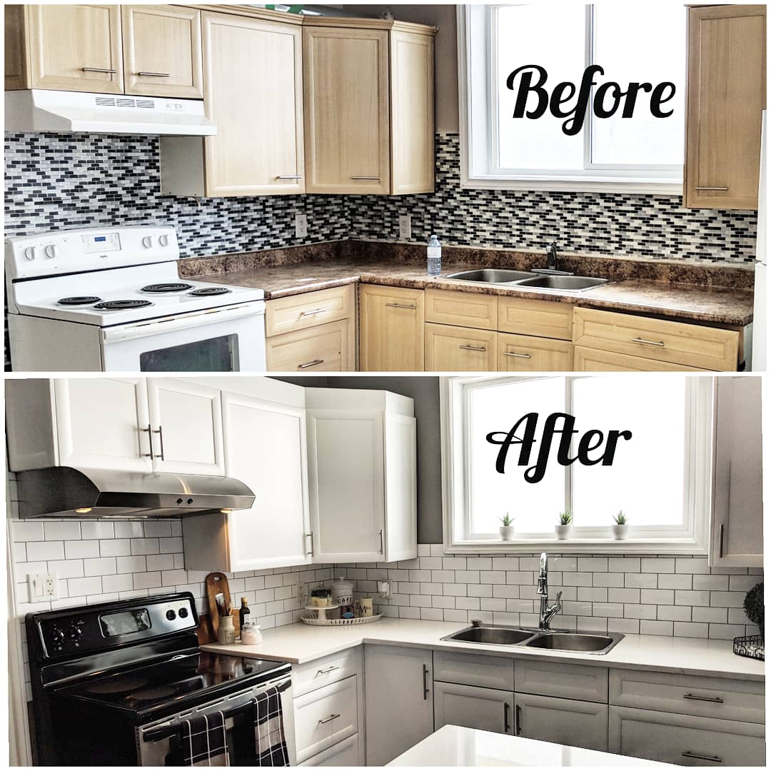 BM_Builders's tweet photo. The cabinets in this #kitchen were dated, but in otherwise good condition. By refinishing them, instead of replacing - we were able to save thousands of dollars! #bangforyourbuck #investorMindset #flippinghomes https://t.co/0HeuLNWhOh