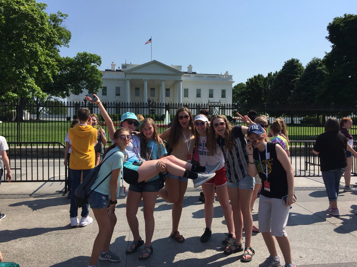 BevinsTeach's tweet photo. Our amazing students having at the White House. #weareherewhereisTrump? #HeisinIndiana https://t.co/DMhg12DIdi