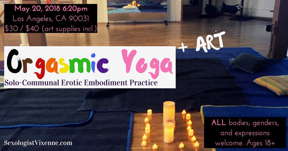 DrVixenne's tweet photo. Be sure to apply for my next #OYoga circle no later than 5/17 (less than a week away!)! We’ll celebrate #MMonth with intentional #eroticexploration and then create art together.
Apply now: https://t.co/RpBafFVHLM
https://t.co/145urK6cRQ
#MasturbationMonth #erosandart https://t.co/bdvYuaoIjO