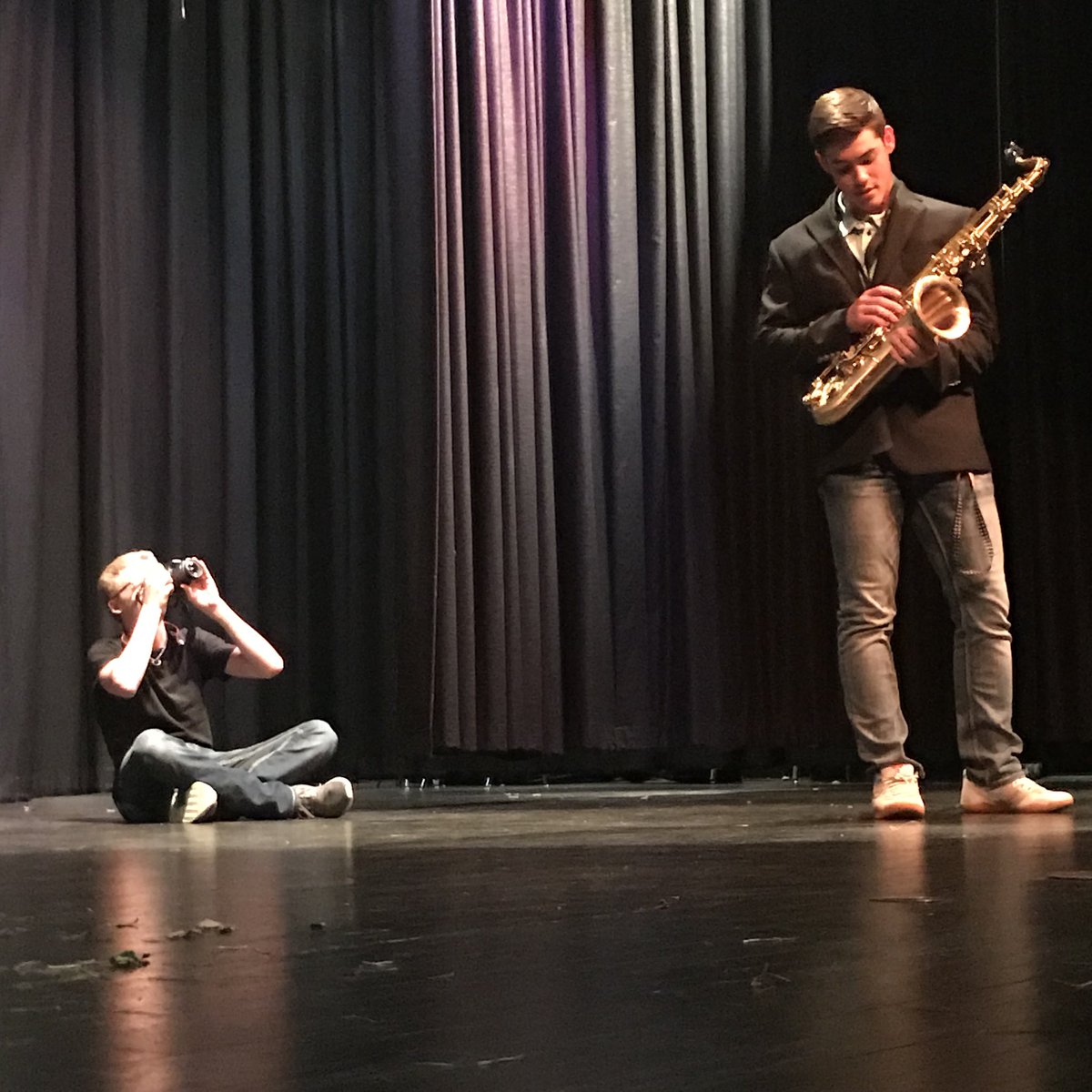 Working on their self portraits for finals