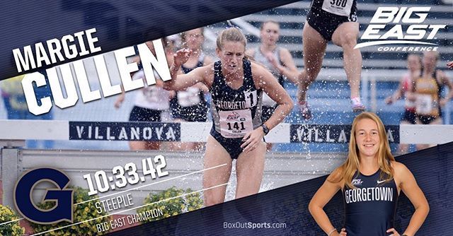 HoyasTrackXC's tweet photo. Your Big East Steeplechase Champion, Margie Cullen!!! Congrats Margie and congrats to 3rd place finisher, Meredith Rizzo!  #hoyasaxa #gohoyas #wearegeorgetown #georgetownathletics #bigeastchamps https://t.co/Me3kdMDVcH https://t.co/XZxSBFMYfI