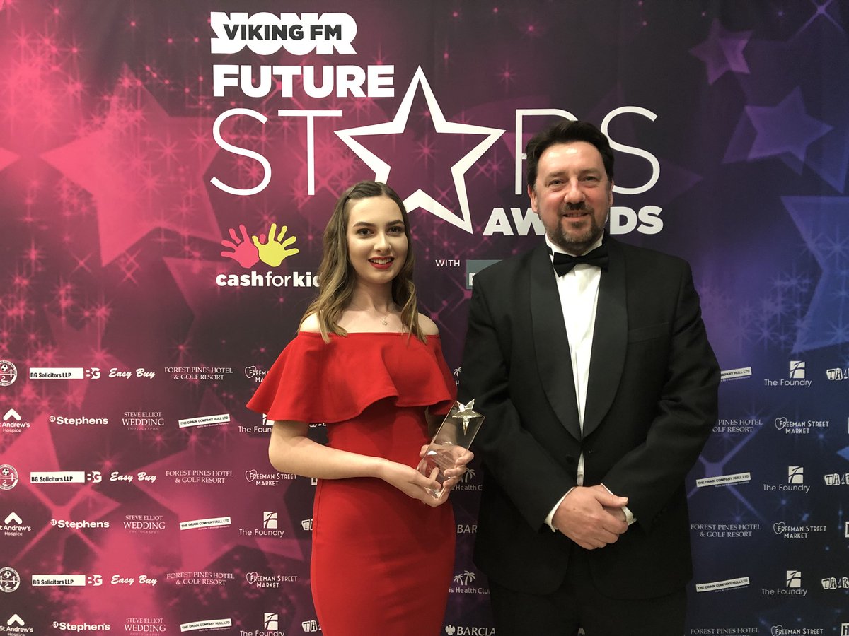 HitsEYorksNews's tweet photo. WINNER: Lucy Button for the @FreemanStMarket Community Champion award with #VikingAwards with @BG_Solicitors @ForestPinesQ https://t.co/dVUgDsVGq4