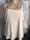 dejavugarbposh's tweet image. Charter Club Plus 1X New White Scoop Metallic Beaded Cotton Sleeveless Tank Top Act Soon! #plustank #metalliccotton #tankplus ebay.to/2FM5wPD