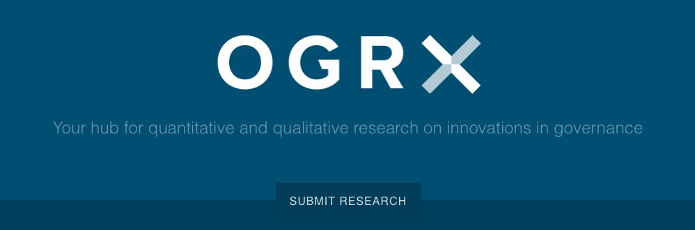 TheGovLab's tweet photo. #OpenGovWeek may be coming to an end but #OGRX is available year-round with curated books and papers on #opengov, #crowdlaw, #opendata and much more. Developed by @TheGovLab, @mySociety, and @WorldBank's Digital Engagement Evaluation Team. Learn more at: https://t.co/DYG7Ff9wDO. https://t.co/U40Zfex2qv