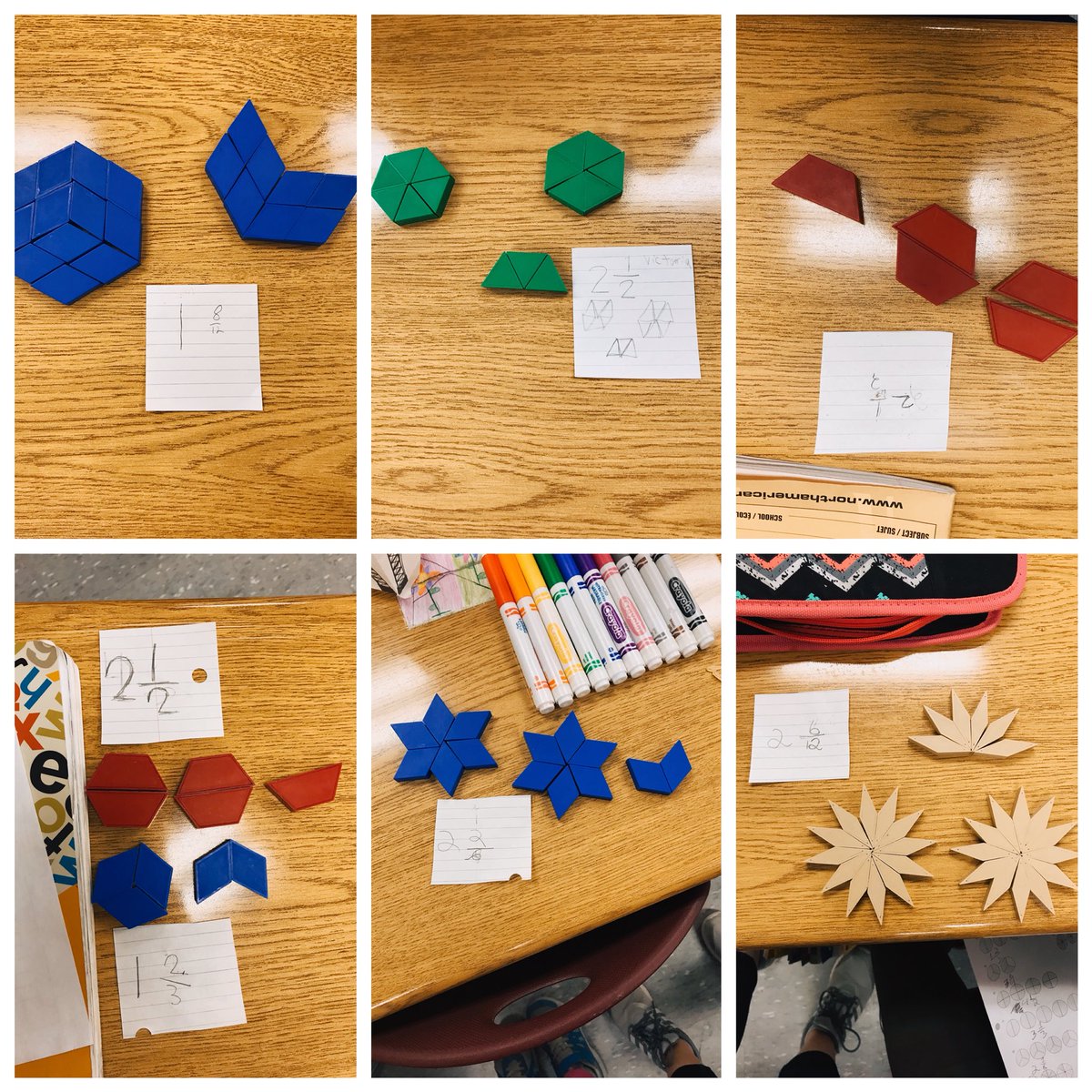 MissBelland's tweet image. Working on mixed numbers today #fractiontalks @SMCDSB_SAM