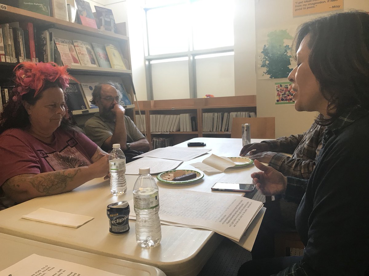 caravanstudios's tweet photo. Demo of #accessibilityapps at @SFPublicLibrary including #SeeingAI #soundscape by @Microsoft & @BeMyEyes https://t.co/2kpJ4hDuJr