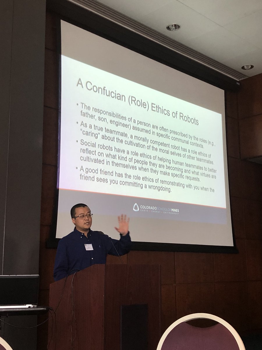 BB_AI_2018's tweet photo. Thank you Qin for a great presentation on Confucian ethics of robotics @qzhu0723 https://t.co/WAYiDtYgPi