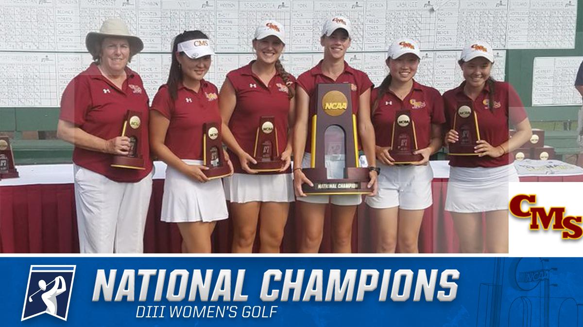 NCAADIII's tweet photo. The Claremont-Mudd-Scripps are your 2018 Division III Womenβs Golf National Champions! π Congratulations @AthleticsCMS! #d3golf https://t.co/BuZljpFOUv