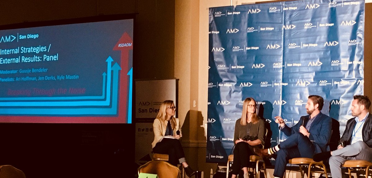 thepinksanta's tweet photo. Internal #strategies that drive external results panel...
@guusjebendeler @arigobie Jen Derks @fourfincreative & Kyle Mastin #SDAOM #AMASD https://t.co/I6dUIzGXtq