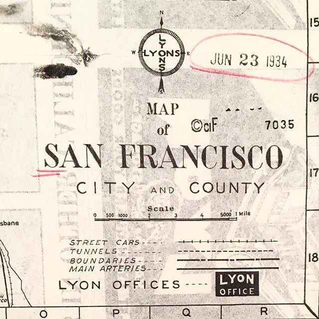 rumseymapcenter's tweet photo. Consciousness, a la On Kawara
Map of San Francisco city and county / Lyon Office, June 23, 1934
#davidrumseymapcollection #timeinmaps #marginaliainmaps #humankind #mapsaremorethanmaps https://t.co/XgmarokWCk