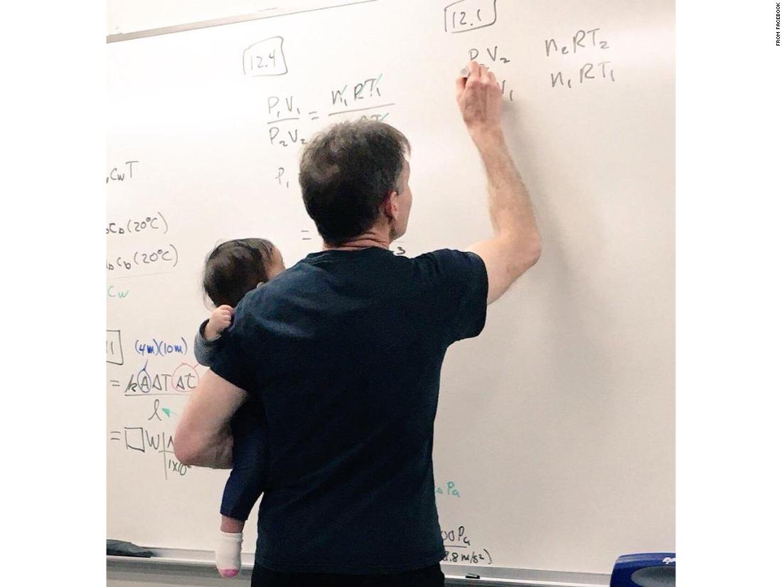 That photo of a professor holding a student's baby while he taught? It's not the first time he's done that cnn.it/2KW3ccz