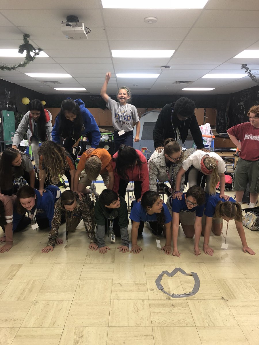 DeetsJustine's tweet photo. I don’t think 6th grade had any fun in my class this week 😂 #EnergyPyramid #teamwork #CISDMakeitFun #CISDNoMC https://t.co/W7BuO0qGG7