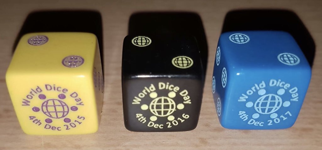 WorldDiceDay's tweet photo. Soon the limited WDD 2018 is coming! Keep an eye out, folks! 😃✌🏼 https://t.co/9HuPT9esFd