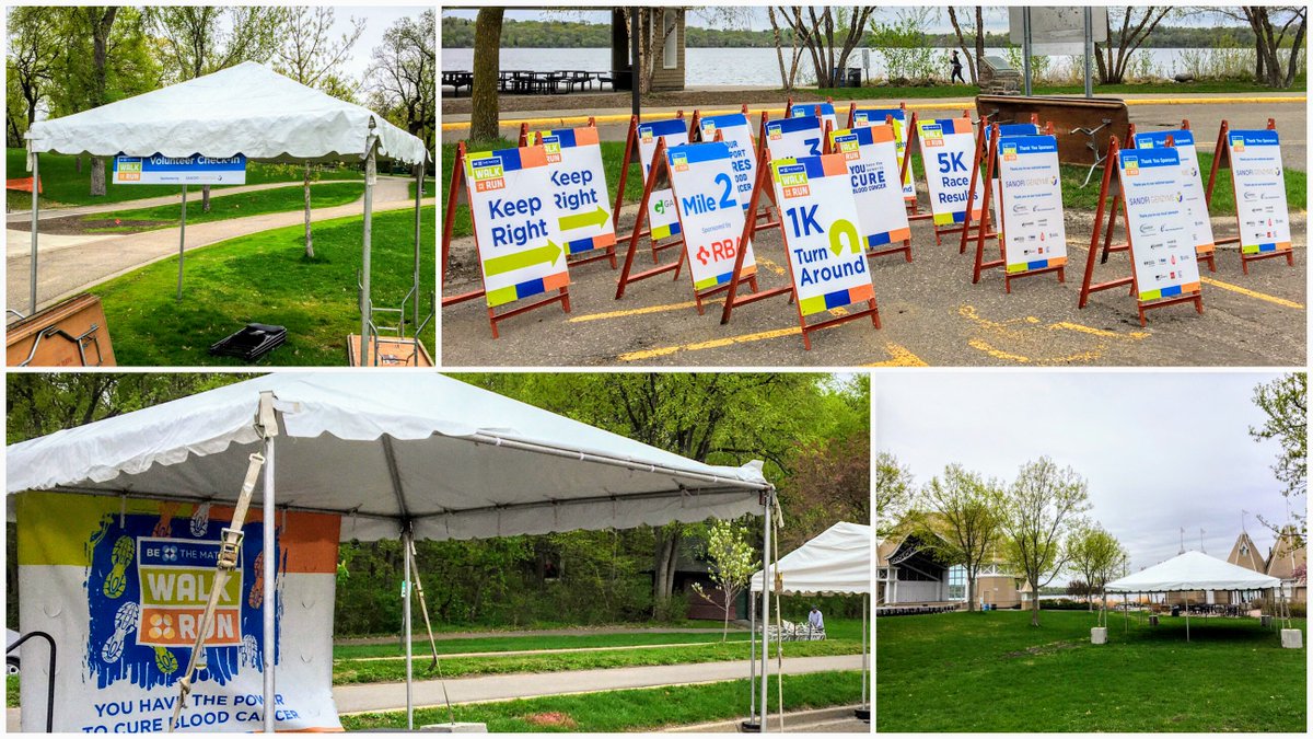 nmdp_org's tweet photo. Behind the scenes! 👀 Setup is complete for our 8th annual Minneapolis Walk+Run. Who’s joining us tomorrow morning? 💙👟💚 #BTMwalkrun https://t.co/U8UfoyOKZN
