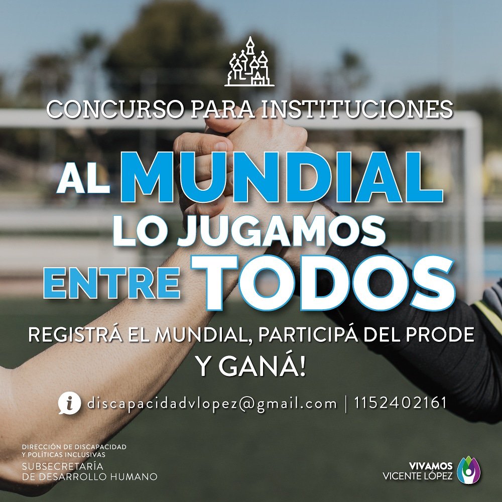 comunidisvl's tweet photo. Al mundial lo jugamos entre todos!!" Acompañá el mundial con esta divertida propuesta! Registrá el mundial, aprendé y ganá! Escribinos a discapacidadvlopez@gmail.com o llamanos al  1152402161 https://t.co/agpCEAJE03