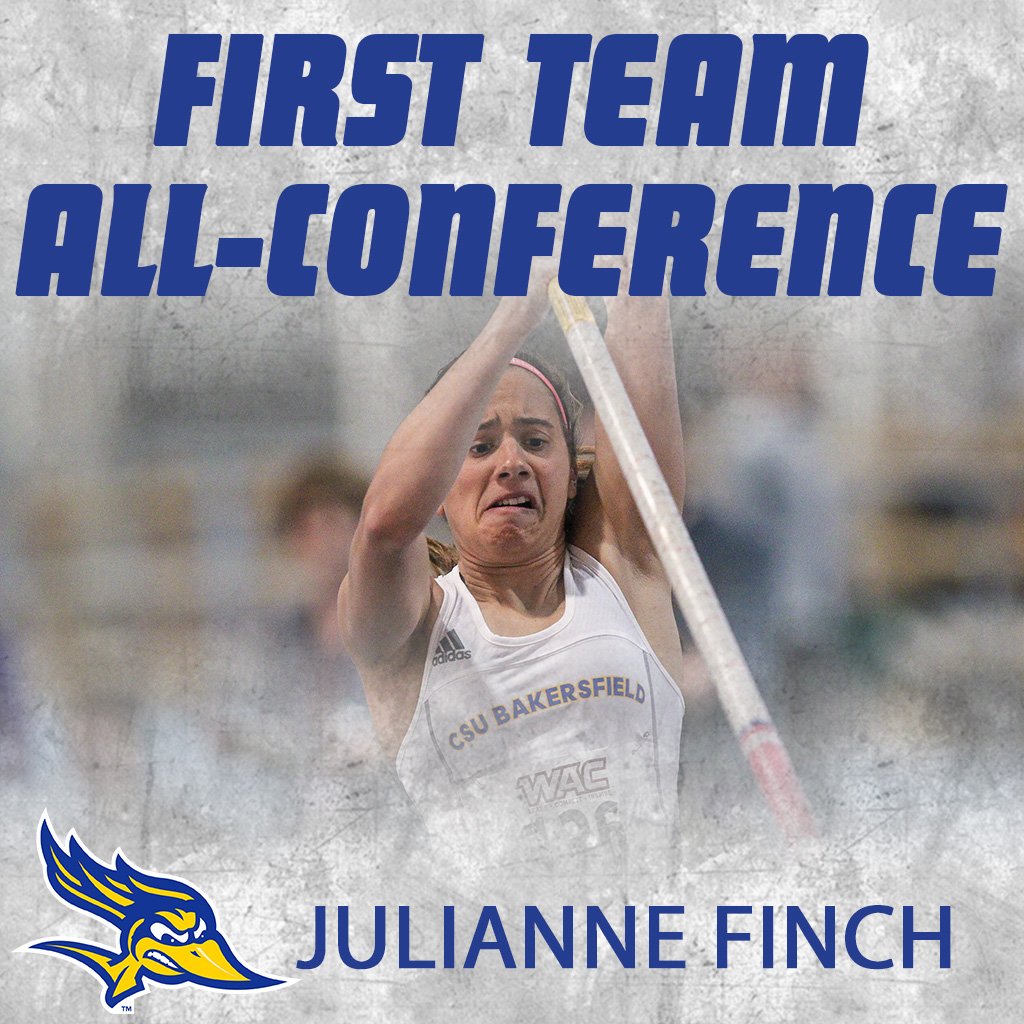 #CSUBtrack: Julianne Finch earns a bronze medal 🥉 and First Team All-Conference award in the pole vault at the WAC Outdoor Championships! The sophomore reset her own <a href="/CsubTrack/">CSUB Track & Field</a>  program-best mark at 3.90m (12-09.50).

#allrunners #WACotf
