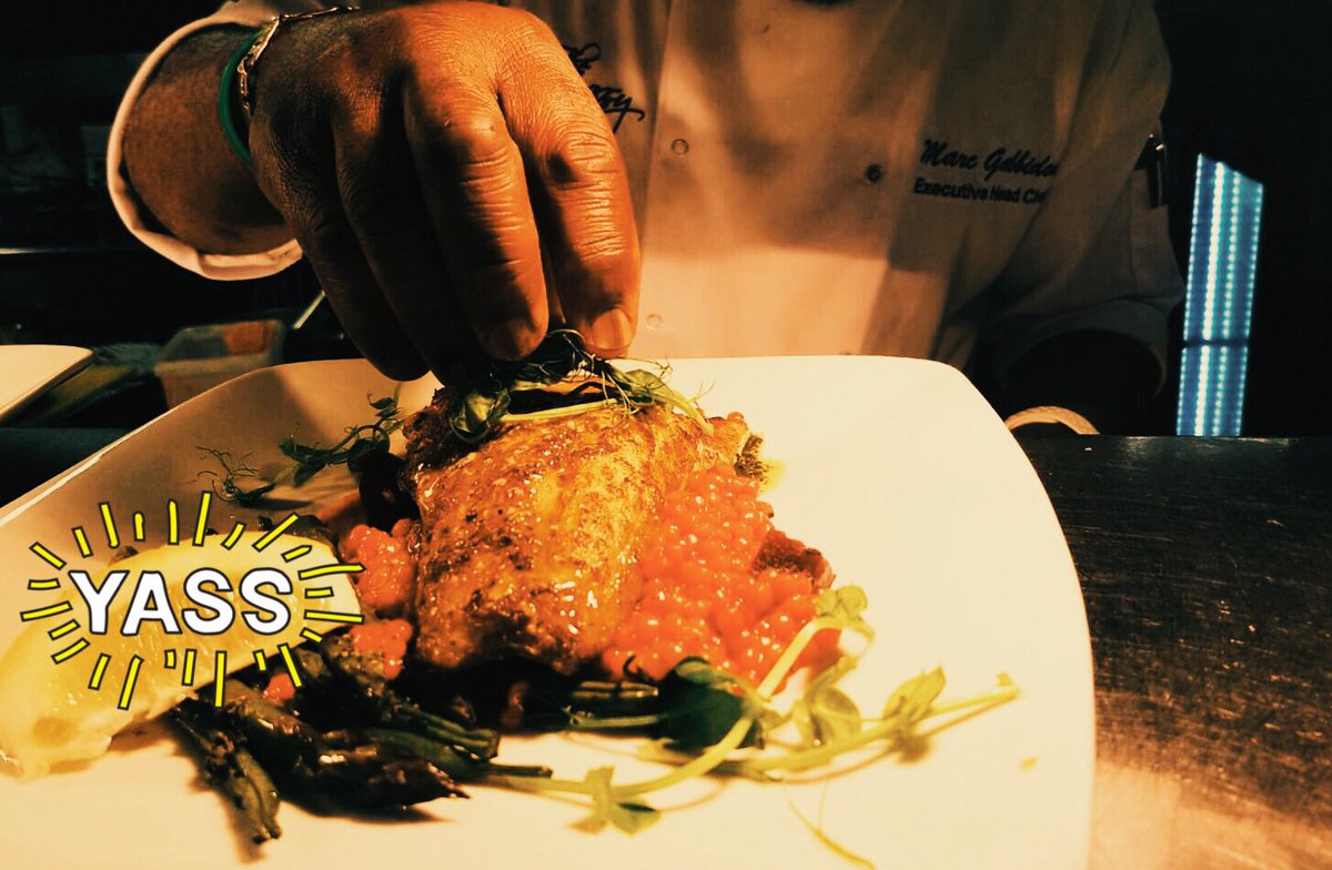 House Special this weekend pan fried Red Snapper + cous cous + grilled asparagus!!!!